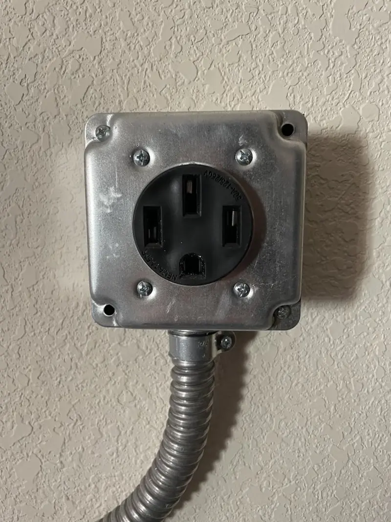 NEMA 14-50 outlet installed for Smart Home Electrical in Beekmantown